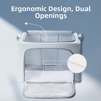 Sulankstoma audinio saugojimo dėžė, modelis 8019, talpa 90–100 L, nešiojamas spintos organizatorius drabužiams ir žaislams