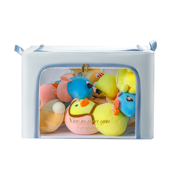 Cutie de depozitare pliabilă din țesătură, model 8019, capacitate 90–100 L, organizator portabil pentru haine și jucării