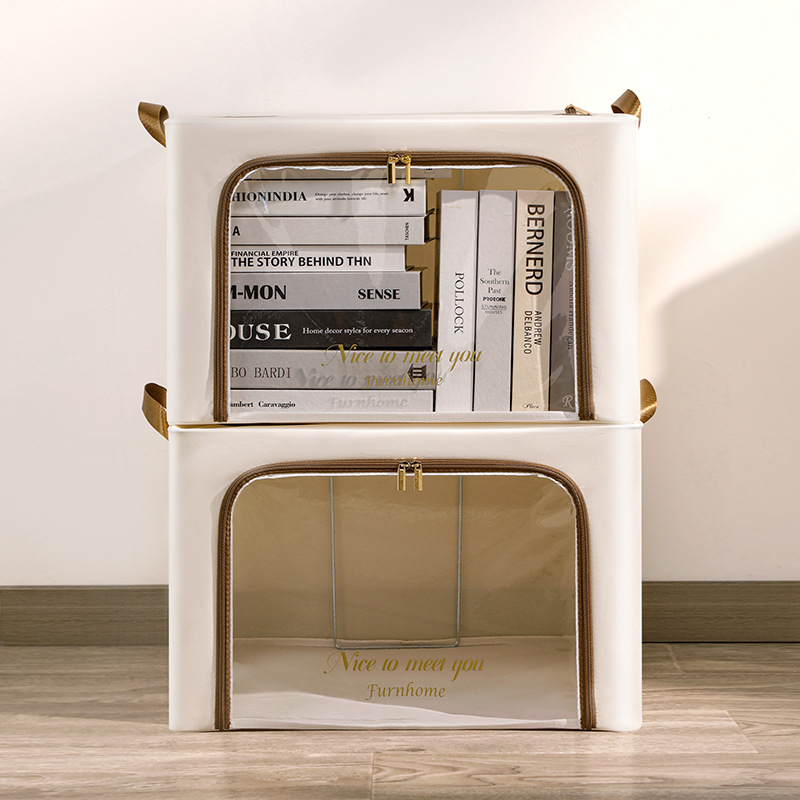 Cutie de depozitare pliabilă din țesătură, model 8019, capacitate 90–100 L, organizator portabil pentru haine și jucării