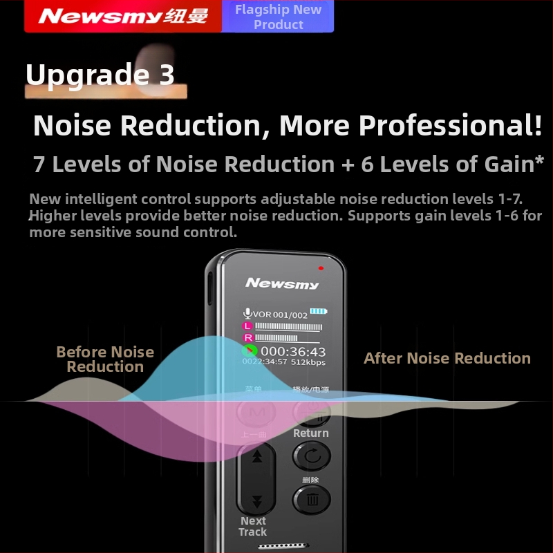 Newman H9 záznamové pero – WAV formát, 1000 minút, HD potlačenie šumu, hlasové ovládanie, USB 2.0