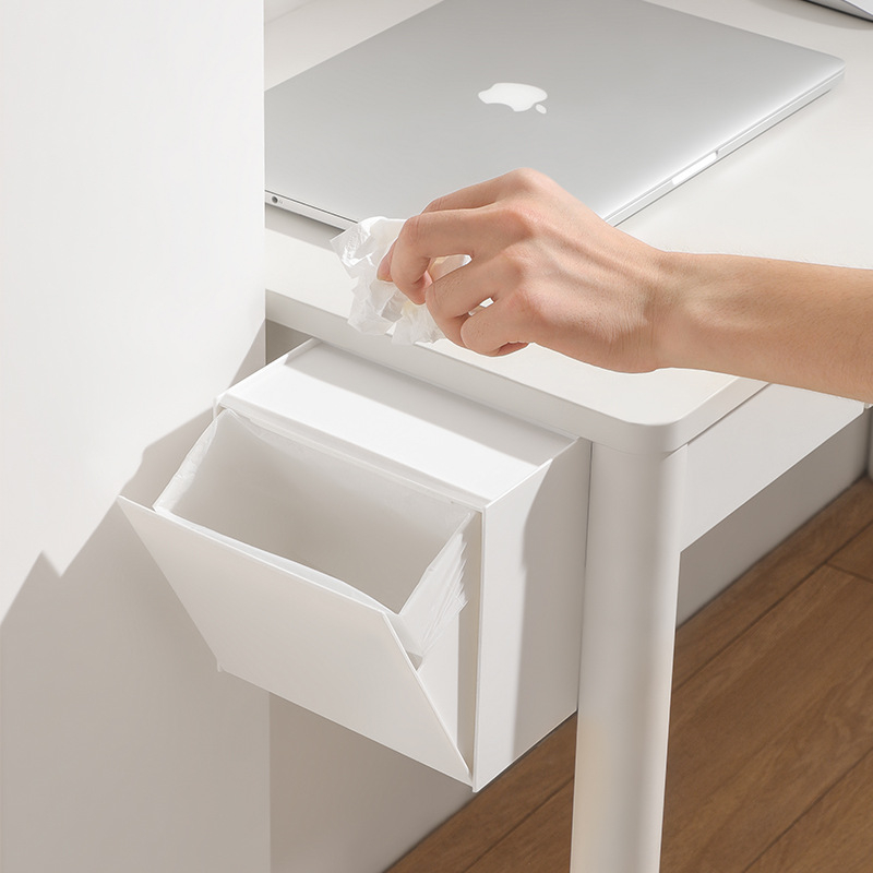 Fürdőszobai falra szerelhető tároló ABS-ből, négyzetes modell, 1 L kapacitás, modern minimalist stílus, szervező