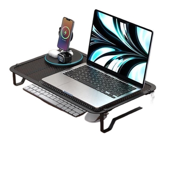 Suport pentru laptop din plastic, cu design rotativ — organizator de depozitare pentru laptopuri de gaming