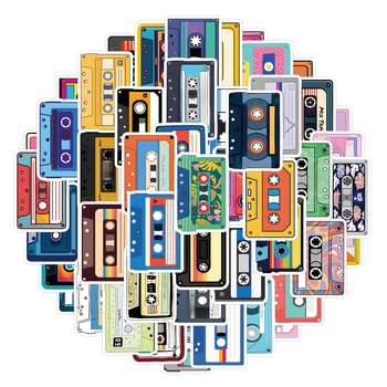 Music Tapes graffiti naljepnice set za bilježnice, prtljagu i telefone — nordijski stil, samoljepljive, vodootporna HD tisak