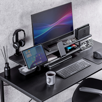 Suport multifuncțional pentru laptop și raft de depozitare pe birou — Material ABS, Model kb940, Compatibil universal, Capacitate 30 kg, Lungime cablu 1,35 m