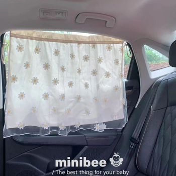 Curtă auto pentru bebeluși, stil mori de vânt, cu ventuze, transparentă, folie de aluminiu, agățată, compatibilă cu JULY MOLY