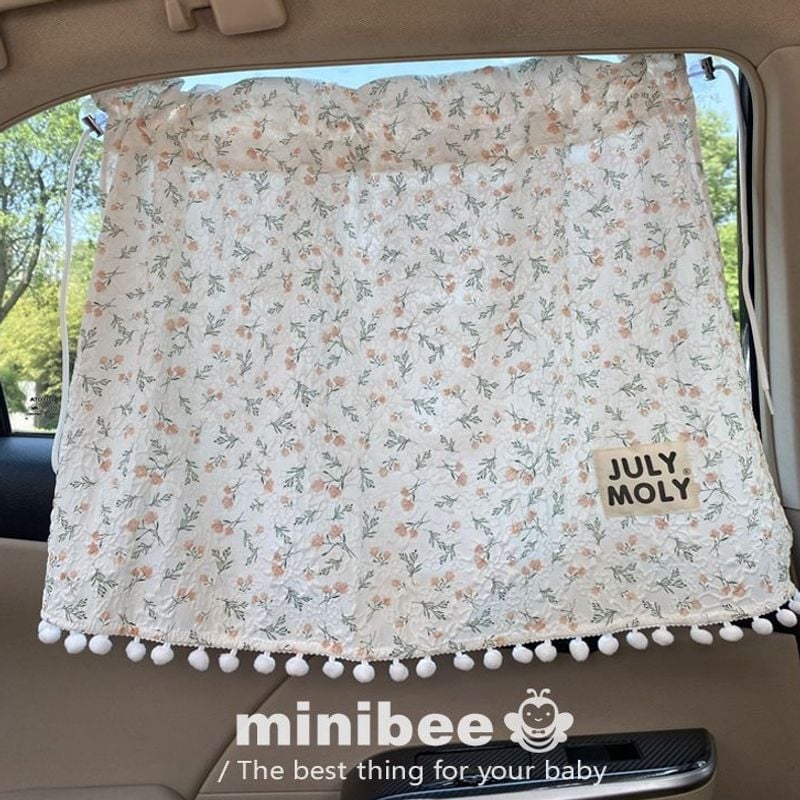 Curtă auto pentru bebeluși, stil mori de vânt, cu ventuze, transparentă, folie de aluminiu, agățată, compatibilă cu JULY MOLY