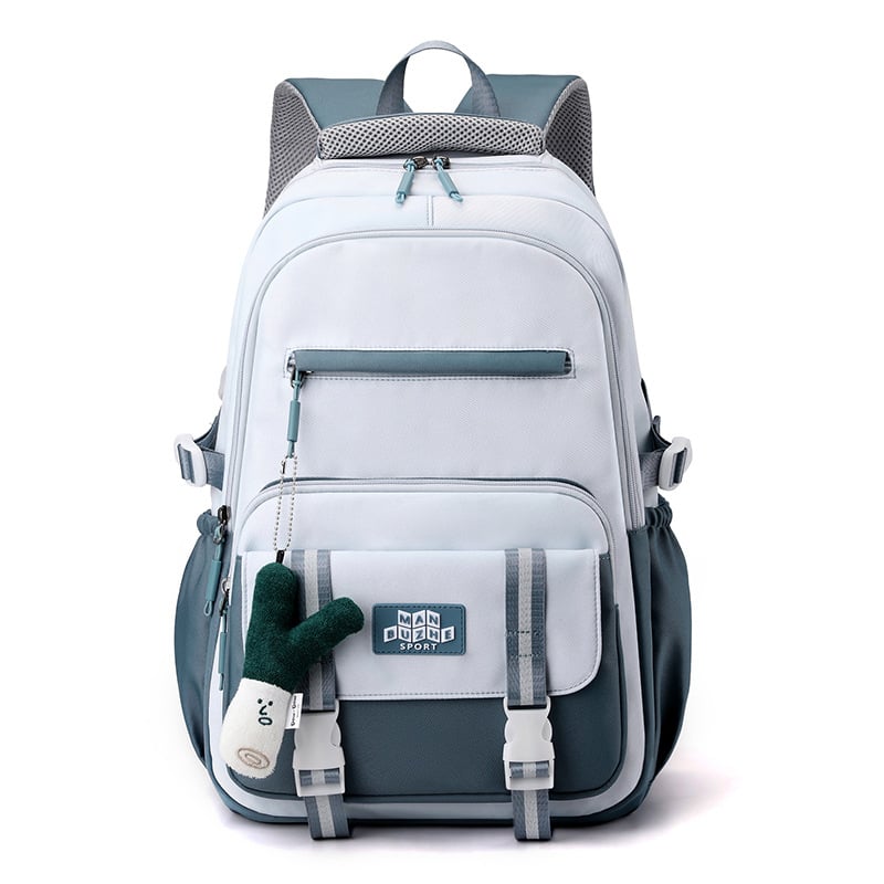 Unisex νάιλον σακίδιο για μαθητές, χωρητικότητας 20–35 L, χωράει 14″ φορητό, αναπνεόμενοι ιμάντες με καμπύλη, street style, ταξιδιωτική αναψυχή