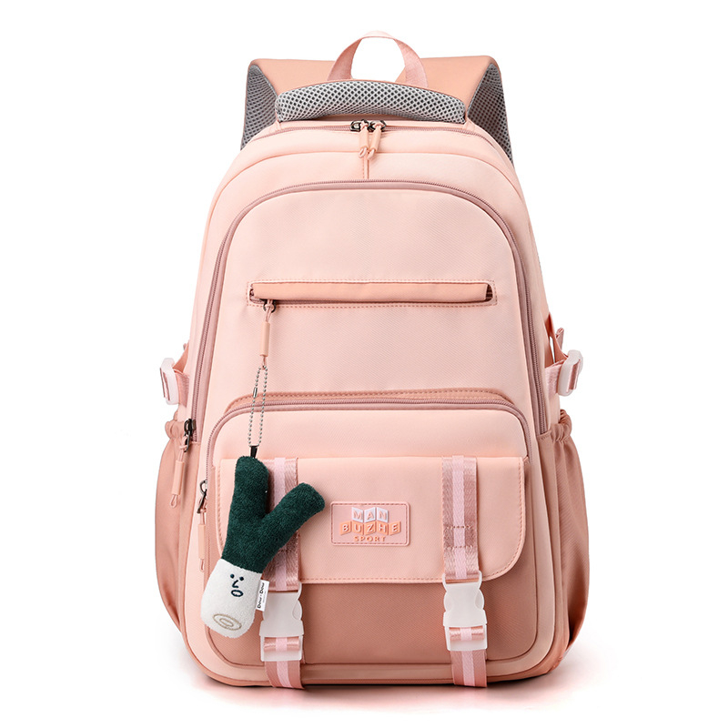 Unisex νάιλον σακίδιο για μαθητές, χωρητικότητας 20–35 L, χωράει 14″ φορητό, αναπνεόμενοι ιμάντες με καμπύλη, street style, ταξιδιωτική αναψυχή