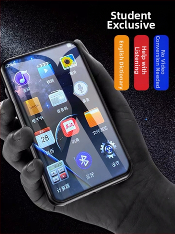 Bluetooth MP3 prehrávač s dotykovým displejom, podpora TF karty, USB 2.0, FM rádio a nahrávanie