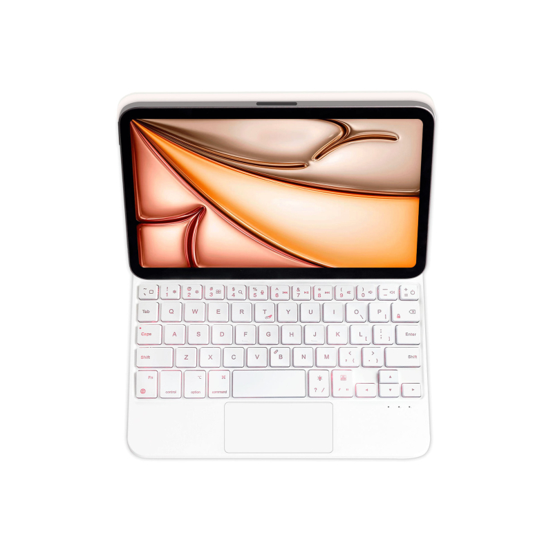 Θήκη με πληκτρολόγιο για Apple iPad mini 6 με ανάκλιση καλύμμα, φωτιζόμενο πληκτρολόγιο, ανθεκτική σε πτώσεις, βάση/στήριγμα, διαχείριση θερμότητας, μαγνητική πρόσδεση