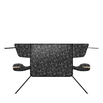 Protecție pentru parbrizul frontal al mașinii (pânză Oxford; montaj încorporat; potrivire universală; stil minimalist; model grilă)