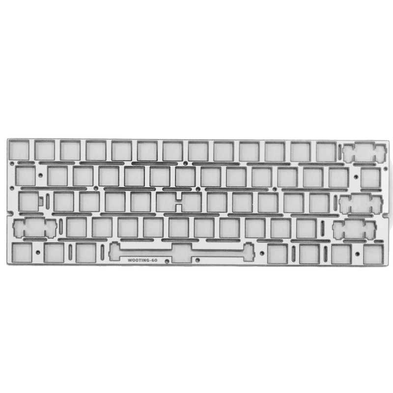 Pielāgota pozicionēšanas plāksne Wooting60-he 60 taustiņu hot-swappable tastatūrām | CNC apstrāde, elektroplēšana | Magnētiska un mehāniska ass pozicionēšana | Saderīga ar Wooting60, Win60, Fire60 | Svars 0.2 kg