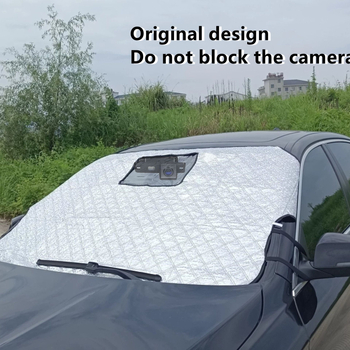 Protecție auto împotriva zăpezii cu montaj telescopic, folie de aluminiu, instalare pe partea din față, personalizare disponibilă