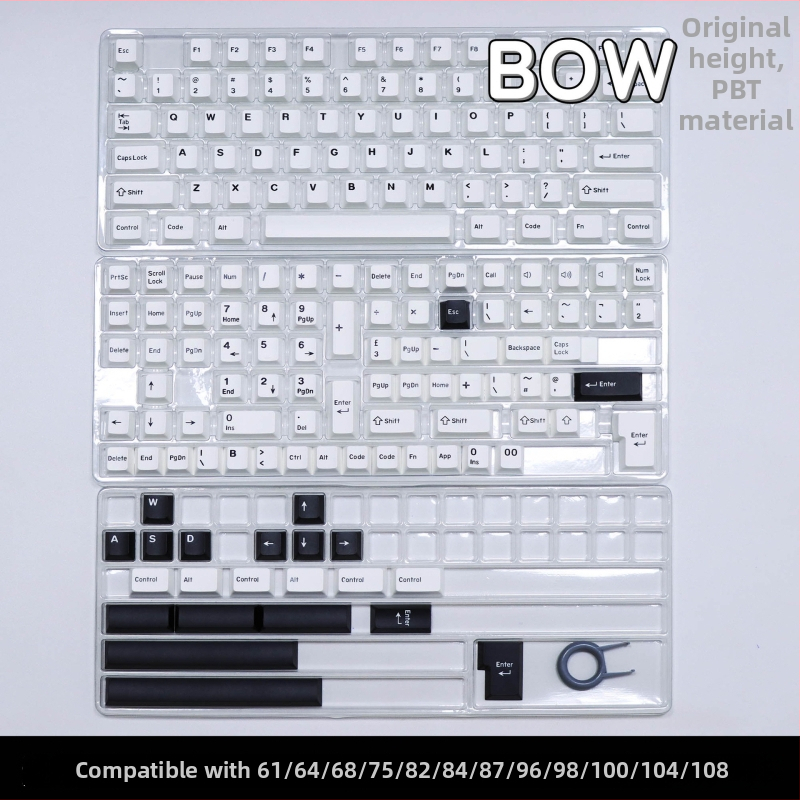 PBT taustiņu vāciņu komplekts mehāniskajai tastatūrai – pielāgots pilns komplekts, universāla saderība