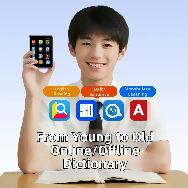 MP3 prehrávač A39s – 2,8-palcový farebný displej, Bluetooth, USB 2.0, TF karta podpora, MP3/WMA/WAV/OGG/FLAC/APE, študentská verzia