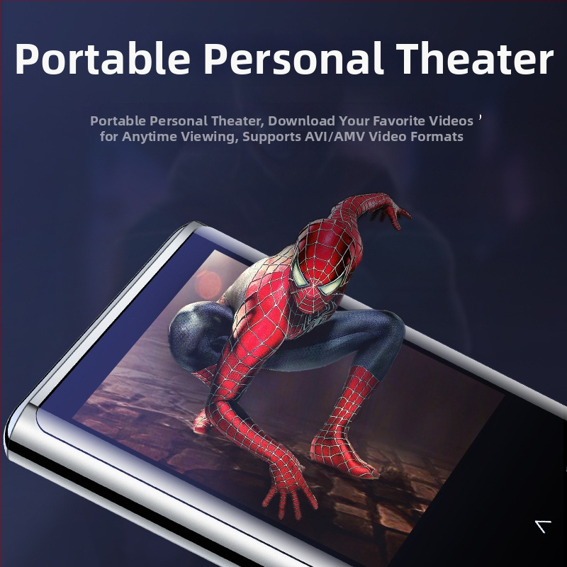 MP3 prehrávač s Bluetoothom, 1,8 palcový farebný dotykový displej, WAV zvuk, AVI/AMV video, 8 h prehrávanie