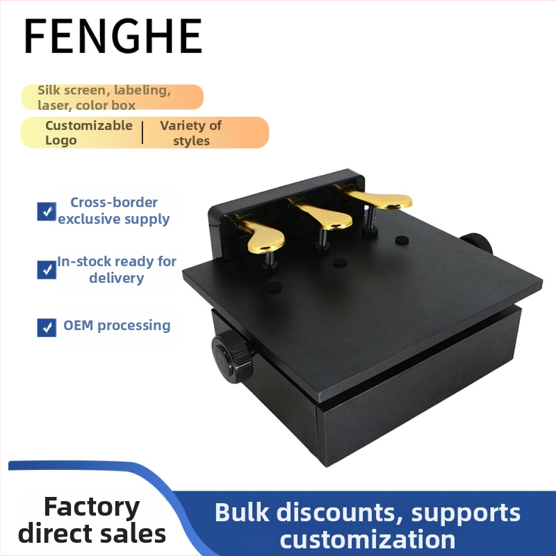 Piano pomocný pedál TB290 — kov+drevo+ABS, nastaviteľný zdvih, príslušenstvo pre klávesové nástroje, značka FENGHE