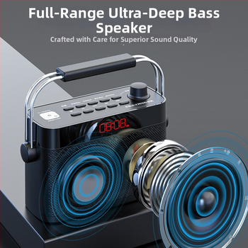 S100 Wi‑Fi internetové rádio – plnohodnotné digitálne ladenie, 10W RMS, Bluetooth/MP3/WMA, batéria 3000mAh