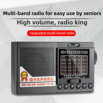 Prenosné rádio s plnou pásmou pre seniorov, model T-6625 — USB rozhranie, podpora MP3, vstavaný reproduktor, batéria nad 4000 mAh