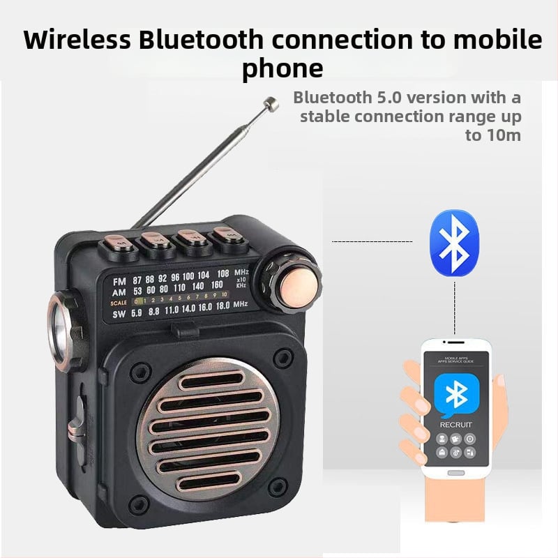 Mini multifunkčné rádio s Bluetoothom a slotom na kartu, MP3 podpora, model M8, FM/AM/SW