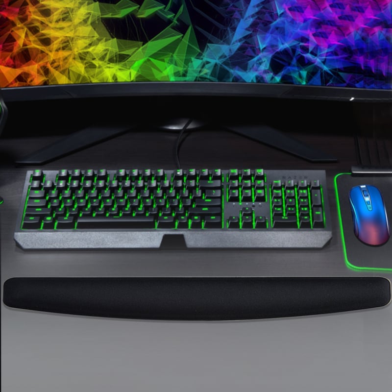 Veli podmetač za zglob od memorijske pjene za tipkovnicu i miš – WT-002, protuklizni, za gaming i ured
