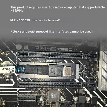 Karta adaptéra Oculink pre M.2 NGFF M-key NVMe PCIe (SFF-8611/8612), PH492-MU/PH492-MD