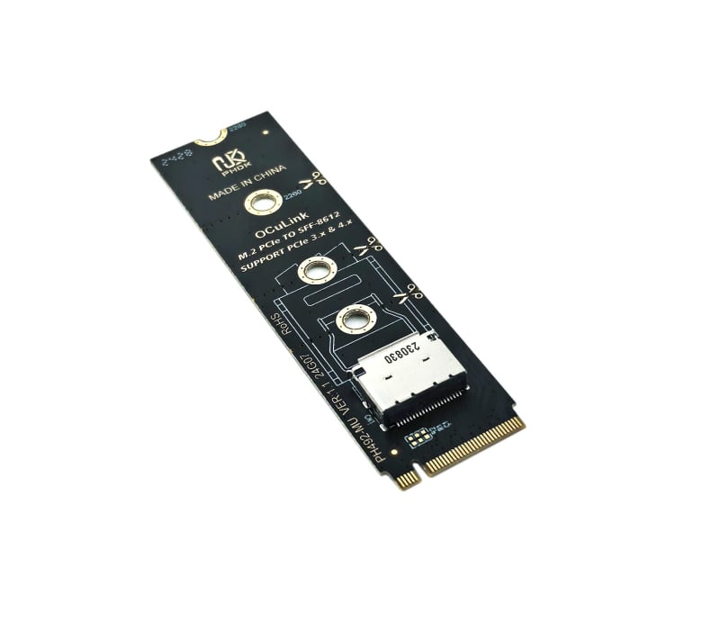 M.2 NGFF M-key NVMe PCIe Oculink адаптер карта (SFF-8611/8612), PH492-MU/PH492-MD