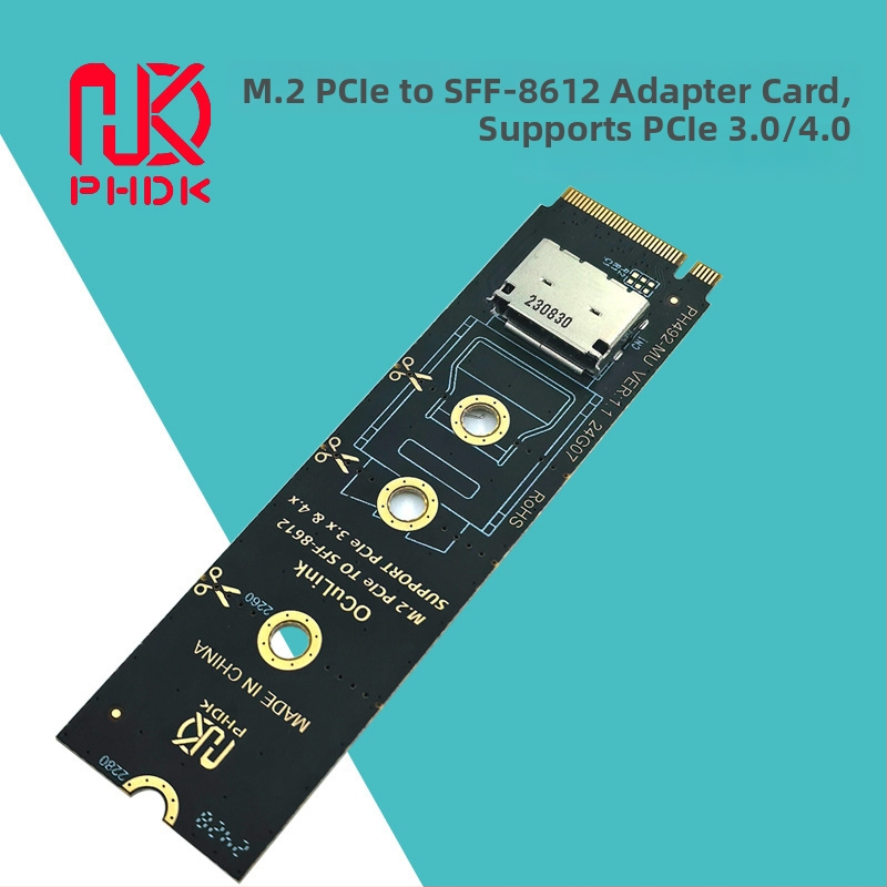 Karta adaptéra Oculink pre M.2 NGFF M-key NVMe PCIe (SFF-8611/8612), PH492-MU/PH492-MD