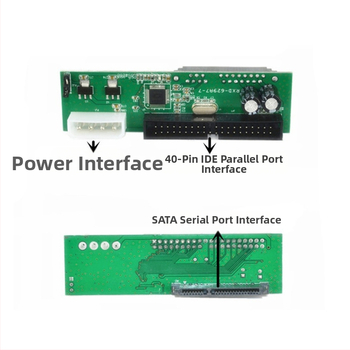 IDE na SATA konvertorová karta — 40-pin IDE, USB na sériový port, čip JM20330, 480 Mbps, model PCI-12