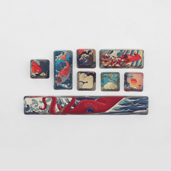 Sublimācijas taustiņkapis spacebaram, Coral Sea modelis, plastmasas materiāls, saderīgs ar mehāniskajām tastatūrām, 48 g, produkta kods 20250626