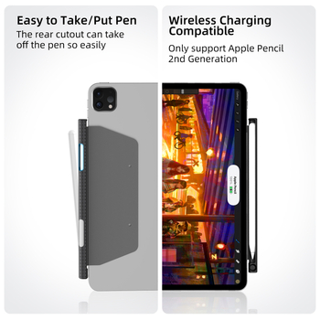 Držač Apple Pencil za dodatke tipkovnice, kompatibilan s iPadom, za tablet, metalno kućište, adsorbibilan