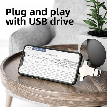 OTG adaptér 3 v 1 pre smartfóny: číta USB flash disk a pripojenie klávesnice a myši (Android, Apple, Type-C)