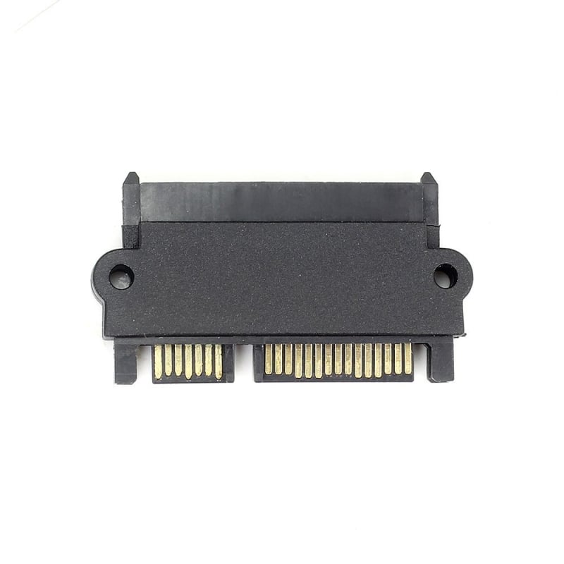 90-градусов SATA адаптер за твърд диск, прав ъгъл, 22P, 7+15 щифтове, мъжки към женски