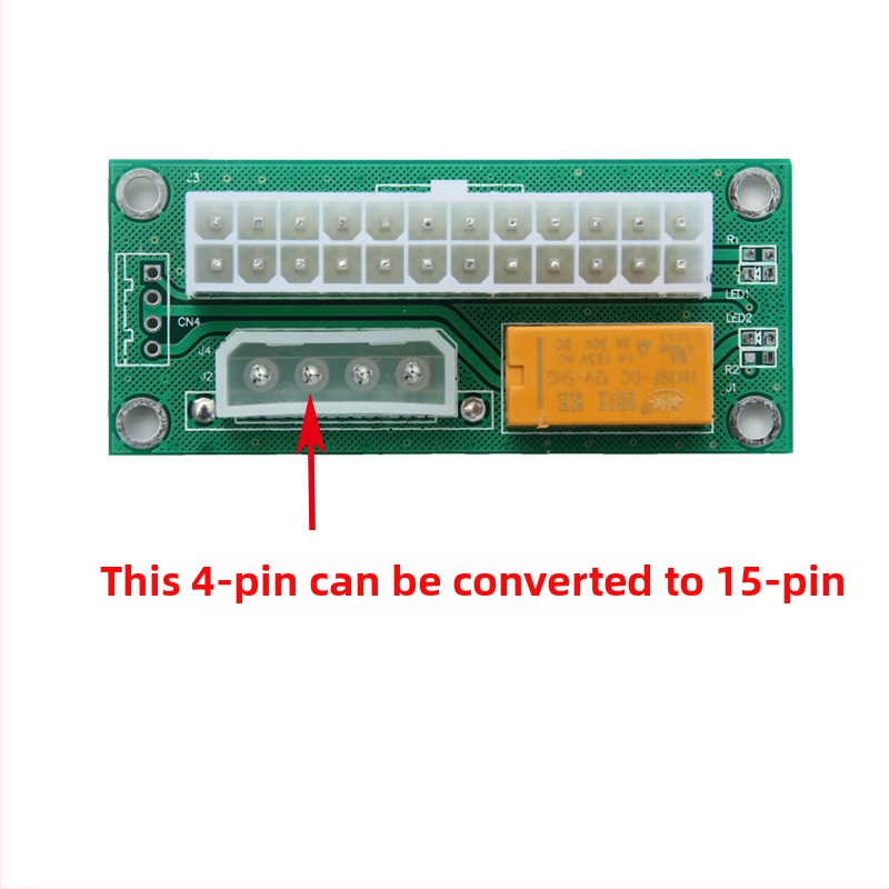 EZ Zeus EZ0304 24-pinová adaptér karta pre dvojité napájanie so synchronizovaným štartom pre Add2Psu, 4-Pin