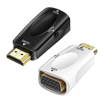HDMI мъжки към VGA женски конвертор за монитор/проектор/телевизор с аудио