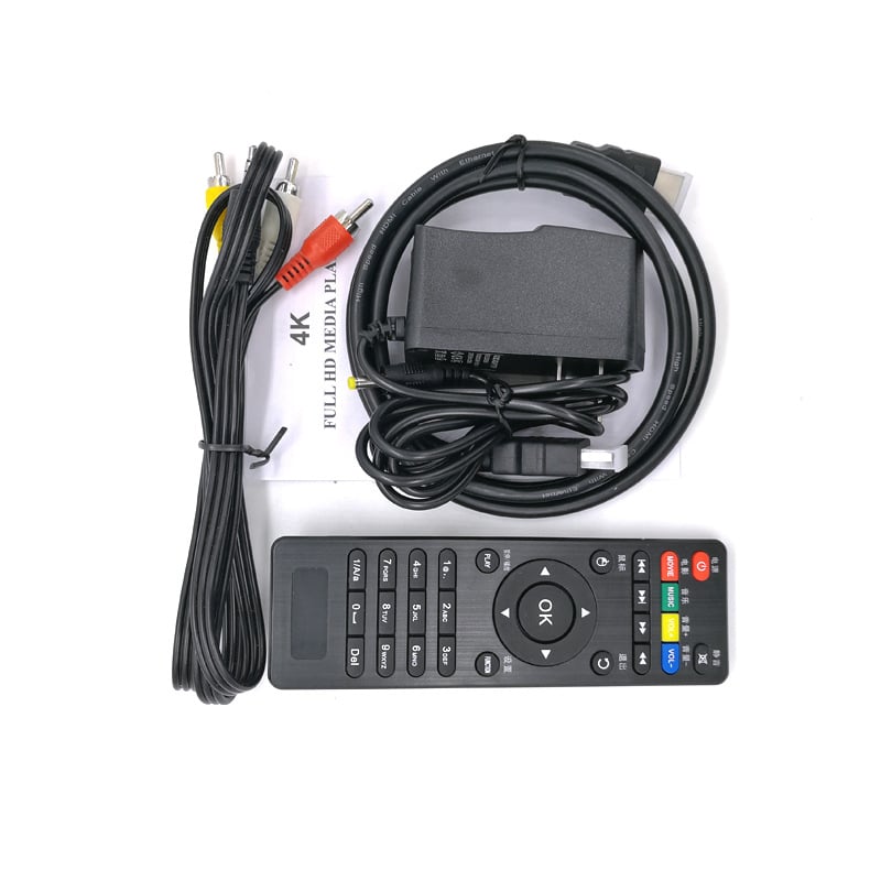 Player media 4K HD cu procesor RK3229, 4GB RAM, 8GB ROM, stocare de până la 2TB, ieșire 3840x2160, redare USB/TF, buclă la pornire automată, orientare portret/peisaj
