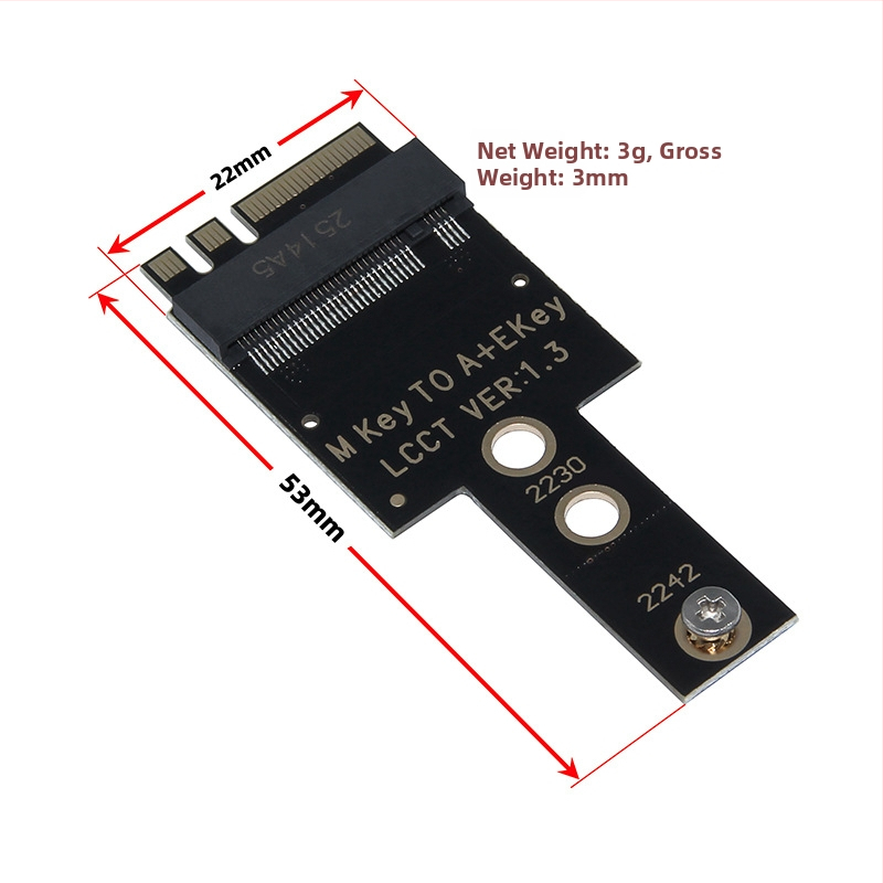 M.2 WiFi adaptér karta – A+E kľúč NGFF 2230 NVMe SSD