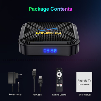 Android TV box Kinfun K2 — 4K, 256 MB RAM, 16/32 GB interné úložisko, HDMI rozhranie