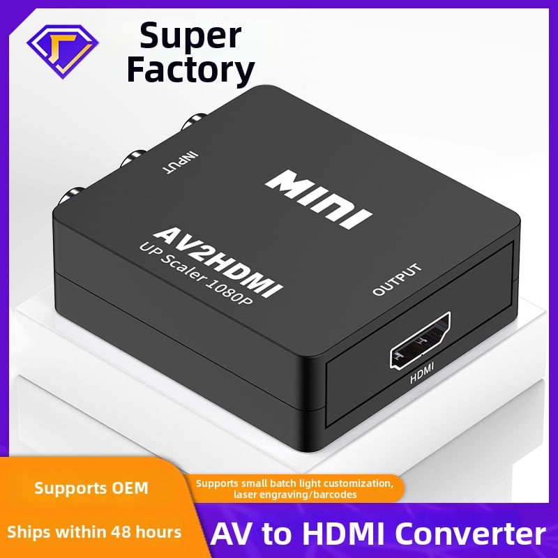 AV na HDMI video konvertor 1080P s RCA vstupom