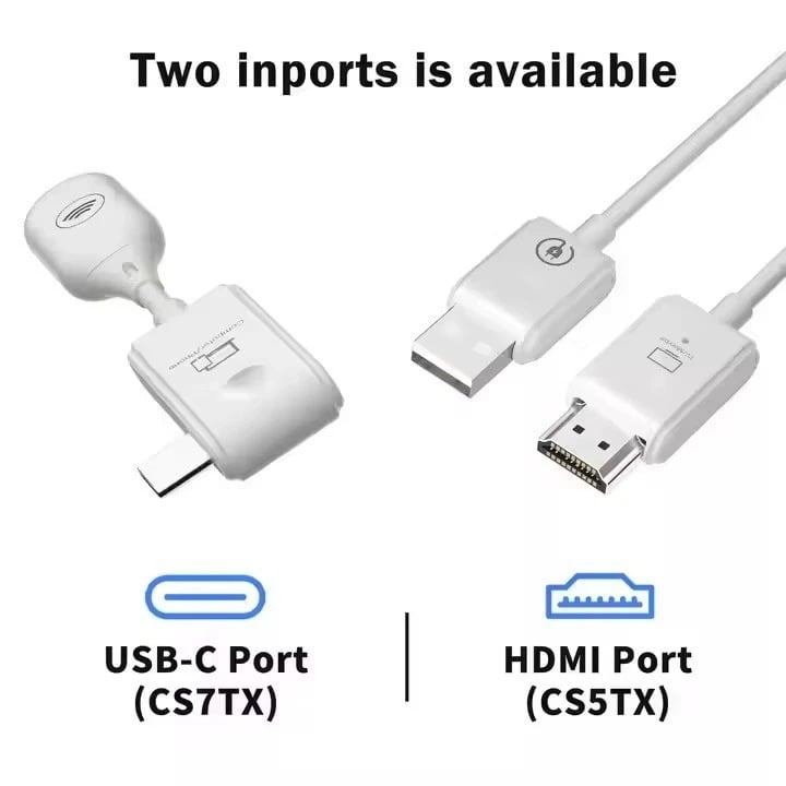 Bežični HDMI produžni kabel Point-to-Point za konferencije - Zrcaljenje zaslona Type-C, 1080p HDMI, 1GB memorija