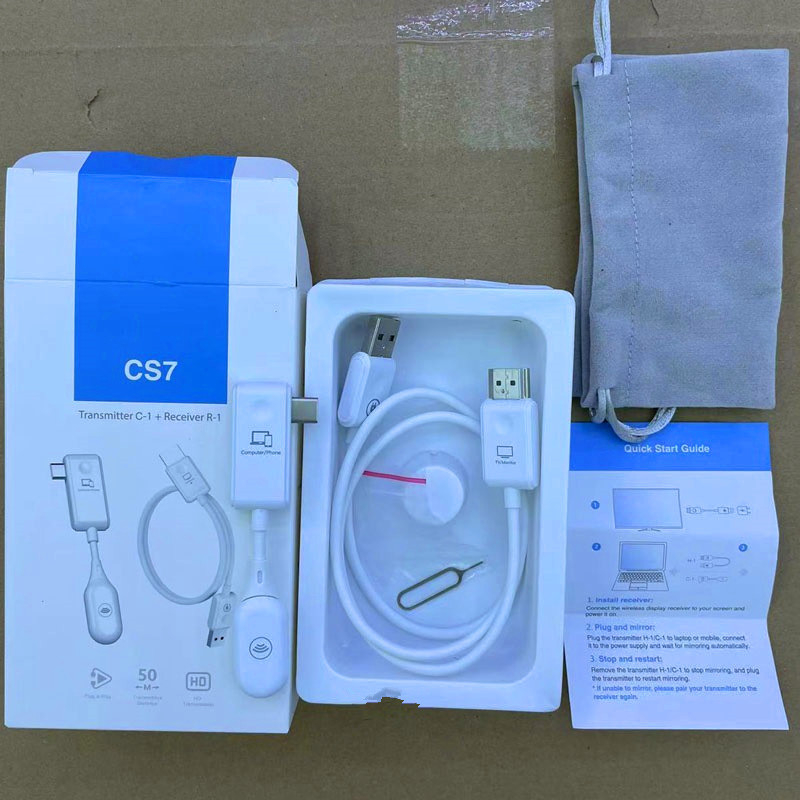 CS7 Bežični HDMI extender za zrcaljenje zaslona – 1080p, HDMI sučelje, 128MB RAM, Plug-and-Play