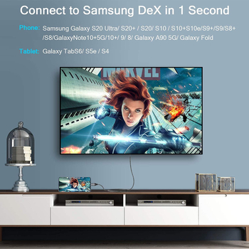 QGeeM USB-C σε HDMI αντάπτορας καλώδιο, υποστηρίζει 4K60Hz, για smartphones, φορητούς υπολογιστές και tablets σε τηλεόραση ή οθόνη