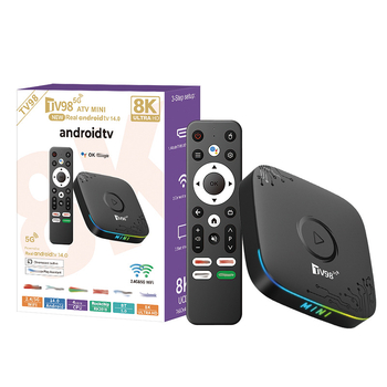 TV кутия TV98 ATV MINI Android 14, 4K, четириядрен процесор, 2GB RAM, 8GB флаш памет