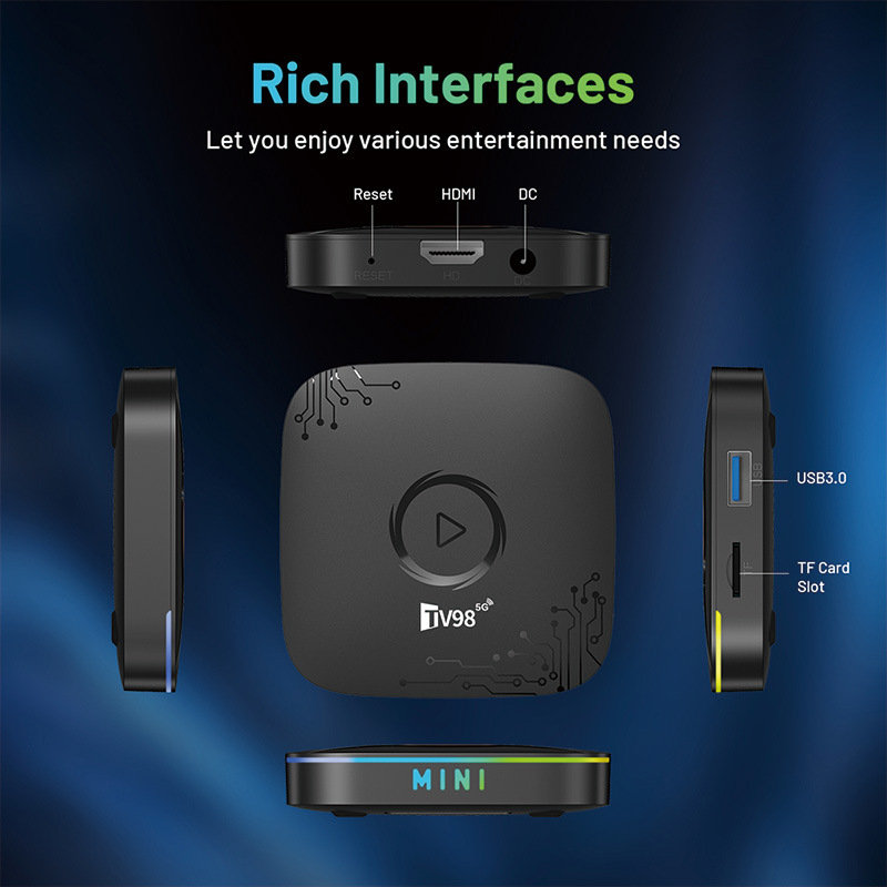 TV кутия TV98 ATV MINI Android 14, 4K, четириядрен процесор, 2GB RAM, 8GB флаш памет
