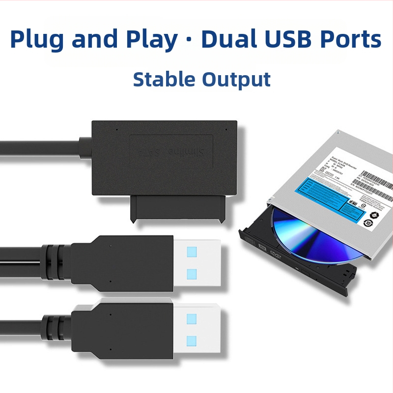 Externý SATA adaptér kábel USB 2.0, 50 cm, meďové jadro, jednohlyvový konektor