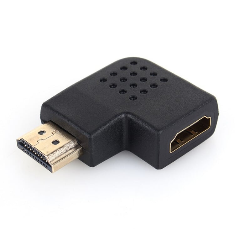 HG HDMI προσαρμογέας γωνίας 90°, αρσενικό προς θηλυκό HDMI, διεπαφή HDMI, υψηλής ποιότητας τσιπ