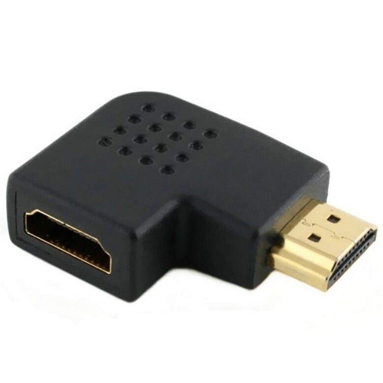 HG HDMI προσαρμογέας γωνίας 90°, αρσενικό προς θηλυκό HDMI, διεπαφή HDMI, υψηλής ποιότητας τσιπ