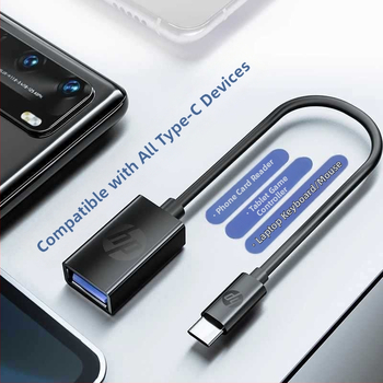 HP USB na USB-C adaptér kábel - 15 cm, pre tablety, notebooky a telefóny