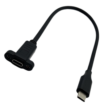 USB-C 3.2 produžni kabel, 4K video, prijenos podataka 20 Gbps, USB-C muški na ženski, s ušima za montažu na kućište