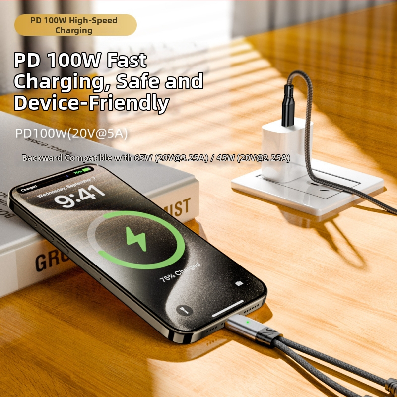 Type-C na Type-C 2-v-1 napájanie a zvuk adaptér kábel, dvojvýstupný, 480 Mbps